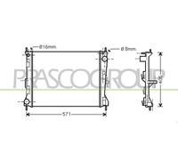Radiador Refrigeración Del Motor Prasco DS011R010 Prascoselection para Nissan
