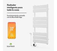 blumfeldt Radiador Electrico Bajo Consumo, Estufa Pared para Baño 600W, Radiadores Bajo Consumo Electricos para Pared, Posición, Estufas Verticales Electricas, Calefacción Eléctrica