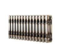 Radiador Horizontal Tradicional 300 x 650 mm 3 Columnas Acero - Metal Crudo Estilo Industrial 712W Incluye Soportes, Kit de Instalación y Cepillo