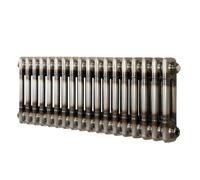 Radiador Horizontal Tradicional 300 x 830 mm 2 Columnas Acero - Metal Crudo Estilo Industrial 627W Incluye Soportes, Kit de Instalación y Cepillo