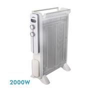 Radiador mica caicos 2000w 4 elem blanco/gris 3potencias antivuelco, p