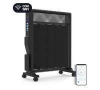 UNIVERSALBLUE Radiador Mica con WIFI Negro| Calefactor Bajo Consumo | 2000W Calor | Protección Sobrecalentamiento