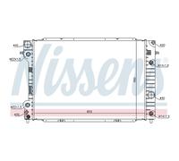 Radiador de agua Aletas refrigeración soldadas 63075 NISSENS para OPEL OMEGA B