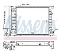 Radiador, refrigeración de motor NISSENS 60729A