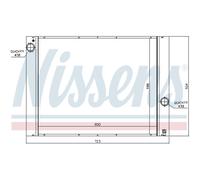 NISSENS 60848 Radiador, refrigeración del motor