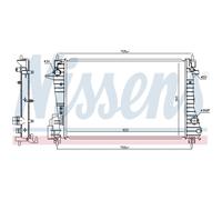 Radiador Motor Radiador Auto NISSENS Para Chevrolet Aveo Hatchback T300
