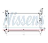 Radiador Motor Radiador Auto NISSENS Para Chrysler Voyager II ES