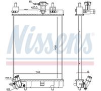 Radiador Motor Radiador Auto NISSENS Para Daihatsu Cuore VII L275 L285