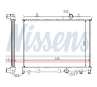 Radiador Motor Radiador Auto NISSENS Para Peugeot 206 Hatchback 2A/C 2D 2E/K