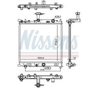 Radiador Motor Radiador Auto NISSENS Para Suzuki Celerio LF