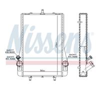 Radiador de agua Aletas refrigeración unidas mecánicamente 63623 NISSENS
