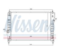 Radiador Motor Radiador De Auto NISSENS Para Chevrolet Aveo Hatchback T250 T255