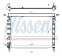 Radiador Motor Radiador De Auto NISSENS Para Chevrolet Captiva C100 C140 Opel