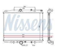 NISSENS 63703 Radiador, refrigeración del motor