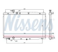 Radiador de agua Aletas refrigeración soldadas 681386 NISSENS para HONDA