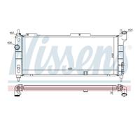 NISSENS Radiador refrigeración del motor Ancho de red 270mm Longitud de red 680mm Profundidad de red 23mm Compatible con OPEL Corsa B Hatchback S93 63254A