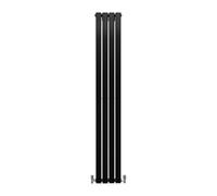 Radiador Panel Plano Lujoso 1800x280mm 180x28cm Negro Mate Calefacción Calefactor Vertical Horizontal Montaje Pared Cocina Salón Baño Cepillo Limpieza Kit Reparación GRATIS Garantía 15 Años