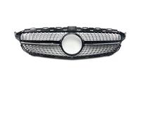 Radiador Para AMG Para Benz C 2014-2021 Embellecedor Para W205 C205 S205 Para GTR GT Diamond Rejilla Parachoques Delantero Racing Entrada Capó Parrilla Centro Malla Parrilla(14-18 D Black-Cam)