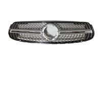 Radiador Parrilla Rejilla Parachoques Delantero para Benz para GLC X253 200 220 300 Facelift GT Estilo Diamante Malla Ajuste 2019-2021 Rejilla Parachoques Delantero(Sport Diamond Silver)