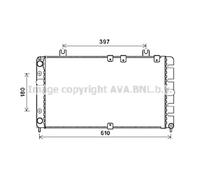 Radiador, refrigeración de motor AVA COOLING LA2021