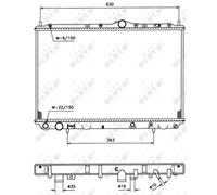 Radiador de agua Aletas refrigeración soldadas 509518 NRF para VOLVO MITSUBISHI
