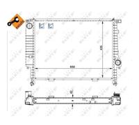 Radiador de agua Aletas refrigeración soldadas 509589 NRF para BMW 5 7 8
