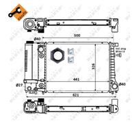 Radiador, refrigeración de motor EASY FIT NRF 51356