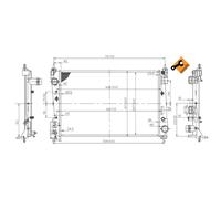 Radiador, refrigeración de motor EASY FIT NRF 53455