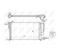 Radiador, refrigeración de motor EASY FIT NRF 54715