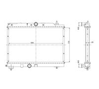 Radiador de agua Aletas refrigeración soldadas 55306 NRF para HONDA ROVER