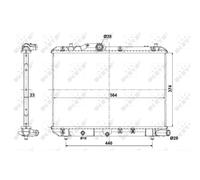 Radiador de agua Aletas refrigeración soldadas 56101 NRF para SUZUKI SWIFT III