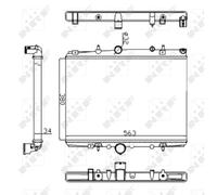 NRF 58303A Radiador, refrigeración del motor