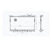 Radiador, refrigeración de motor MAGNETI MARELLI 350213179600