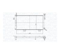 Radiador, refrigeración de motor MAGNETI MARELLI 350213180600