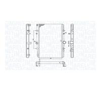Radiador, refrigeración de motor MAGNETI MARELLI 350213199400