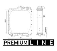 Radiador, refrigeración de motor MAHLE CR 2288 000P