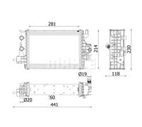 Radiador, refrigeración de motor MAHLE CR 2634 000P