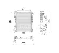 Radiador, refrigeración de motor MAHLE CR 2707 000P