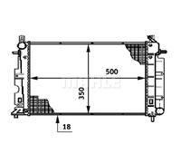 MAHLE ORIGINAL CR 643 000S Radiador, refrigeración del motor