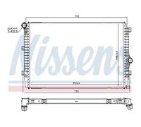 Radiador de agua Aletas refrigeración soldadas 606084 NISSENS para VW TIGUAN