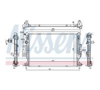 Radiador, refrigeración de motor NISSENS 606215
