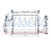 Radiador de agua Aletas refrigeración soldadas 606301 NISSENS para MERCEDES-BENZ