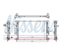 Radiador, refrigeración de motor NISSENS 606387