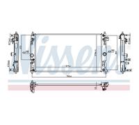 Radiador, refrigeración de motor NISSENS 606394