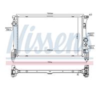 Radiador, refrigeración de motor NISSENS 606453