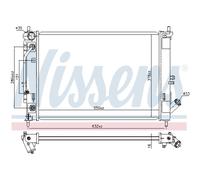 Radiador de agua Aletas refrigeración soldadas 606476 NISSENS para HYUNDAI