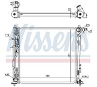 Radiador, refrigeración de motor NISSENS 606606