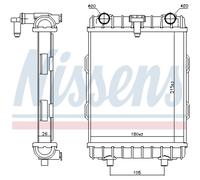 Radiador, refrigeración de motor NISSENS 606645