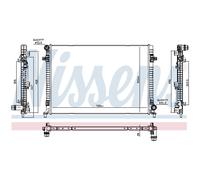 Radiador, refrigeración de motor NISSENS 606705
