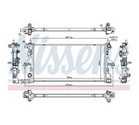 Radiador, refrigeración de motor NISSENS 606756